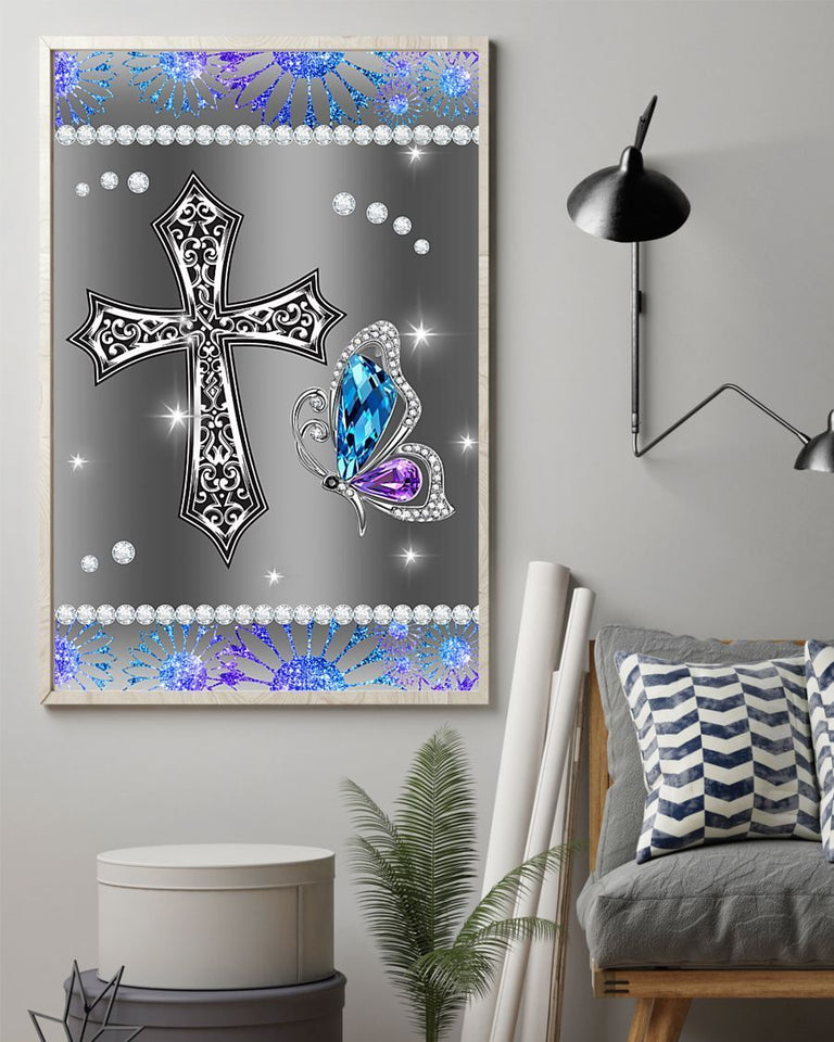 Jesus, Butterfly Easter Canvas And Poster, Wall Decor Visual Art, Wall Poster, My Poster Wall