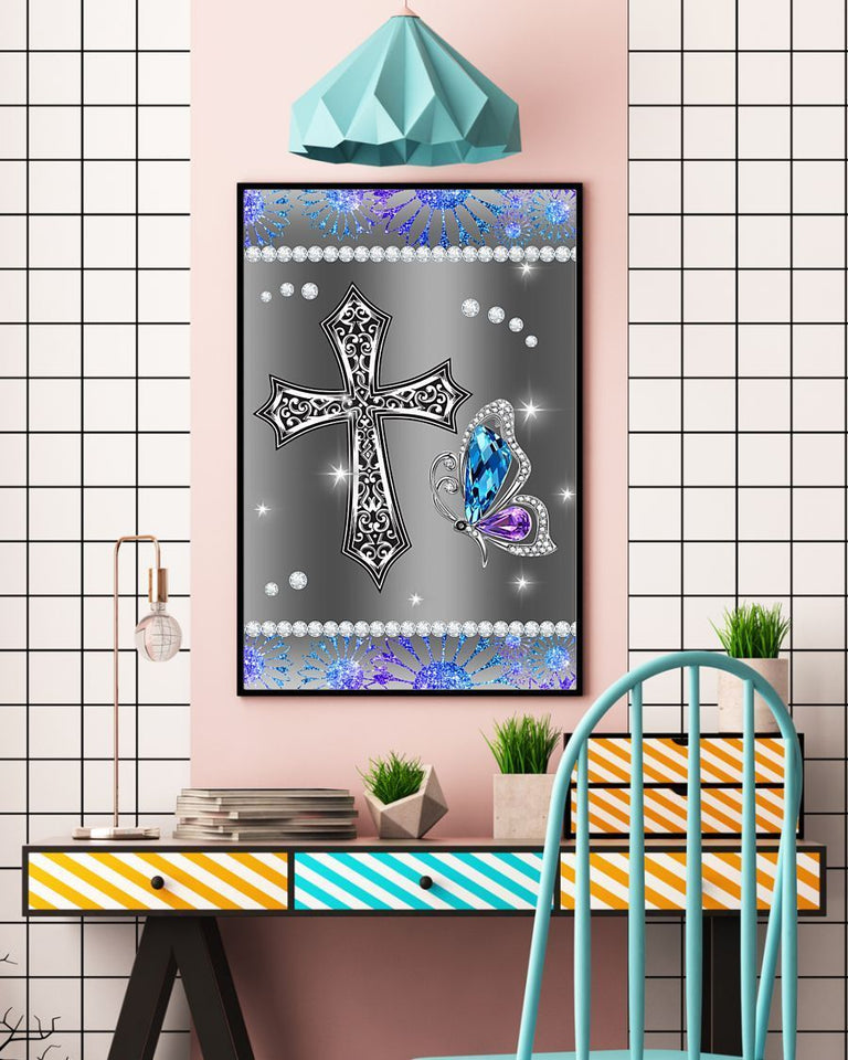 Jesus, Butterfly Easter Canvas And Poster, Wall Decor Visual Art, Wall Poster, My Poster Wall