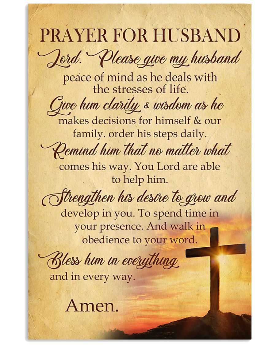 Prayer For Husband Easter Canvas And Poster, Wall Decor Visual Art, Wall Poster, My Poster Wall