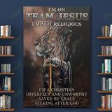 I'm On Team Jesus Easter Canvas And Poster, Wall Decor Visual Art, Wall Poster, My Poster Wall