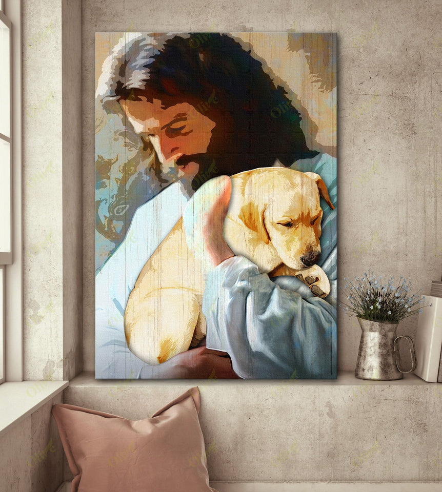 Labrador,In God's Arms Easter Canvas And Poster, Wall Decor Visual Art, Wall Poster, My Poster Wall