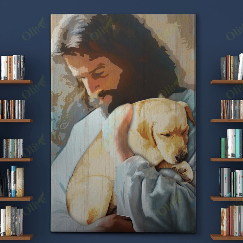Labrador,In God's Arms Easter Canvas And Poster, Wall Decor Visual Art, Wall Poster, My Poster Wall