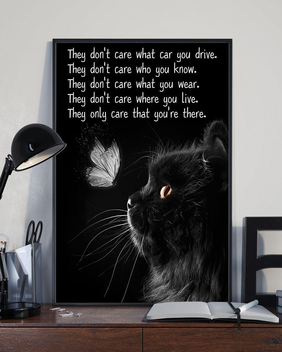 Cat They Only Care Cat Lover Cat Mom Canvas Gift for Friend Birthday Gift Wall Decor Visual Art, Wall Poster, My Poster Wall