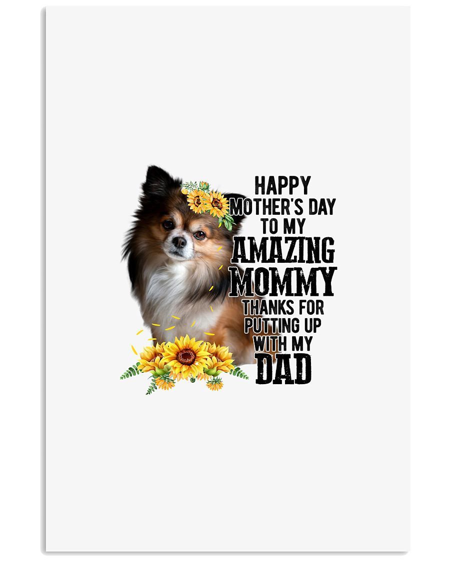 Sunflower Dog Mom - Papillon 2 Canvas And Poster, Mother's Day Gift For Mom, Best Mother s Day Gift Ideas, Wall Decor Visual Art, My Poster Wall