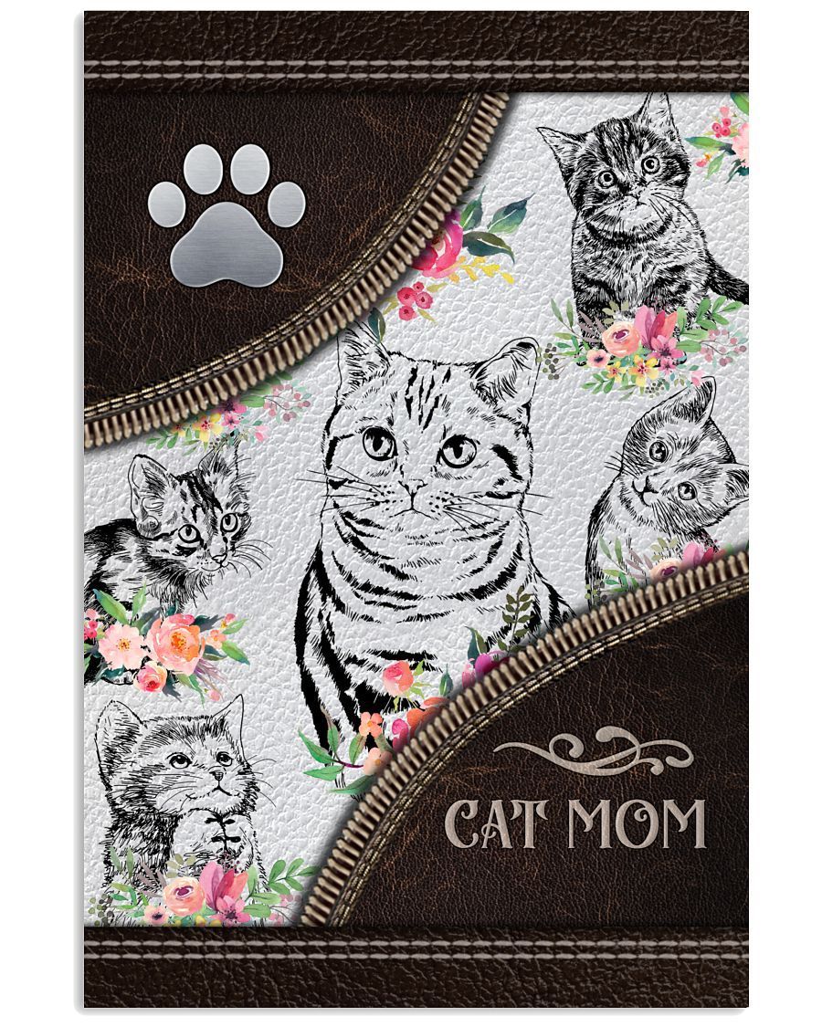 Cat Mom Pen Art Flower - Gift For Cat Mom Canvas And Poster, Mother's Day Gift For Mom, Best Mother s Day Gift Ideas, Wall Decor Visual Art, My Poster Wall