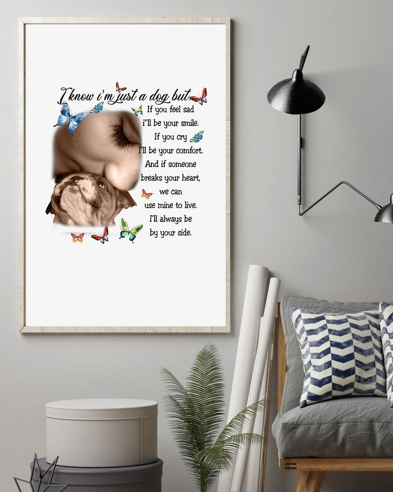 Bulldog By Your Side Bulldog Lover Dog Mom Canvas And Poster Wall Decor Visual Art