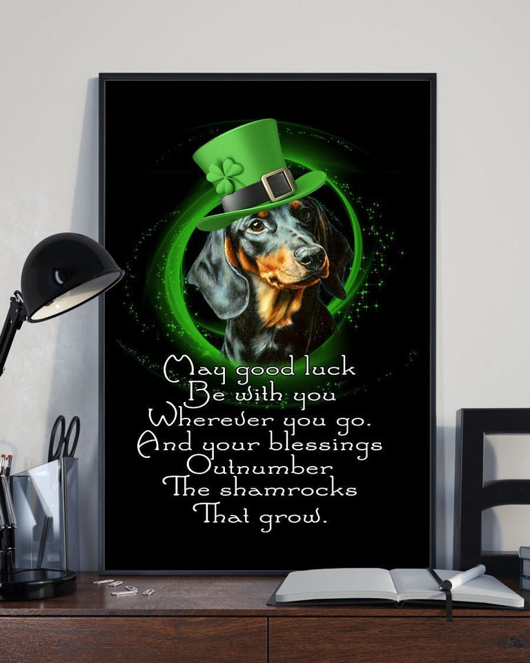 Dachshund May Good Luck Be Dachshund Lover Dog Mom Canvas And Poster Wall Decor Visual Art