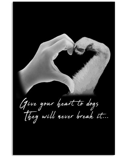 Golden Retriever Give Heart To Dogs Dog Mom Canvas And Poster Wall Decor Visual Art