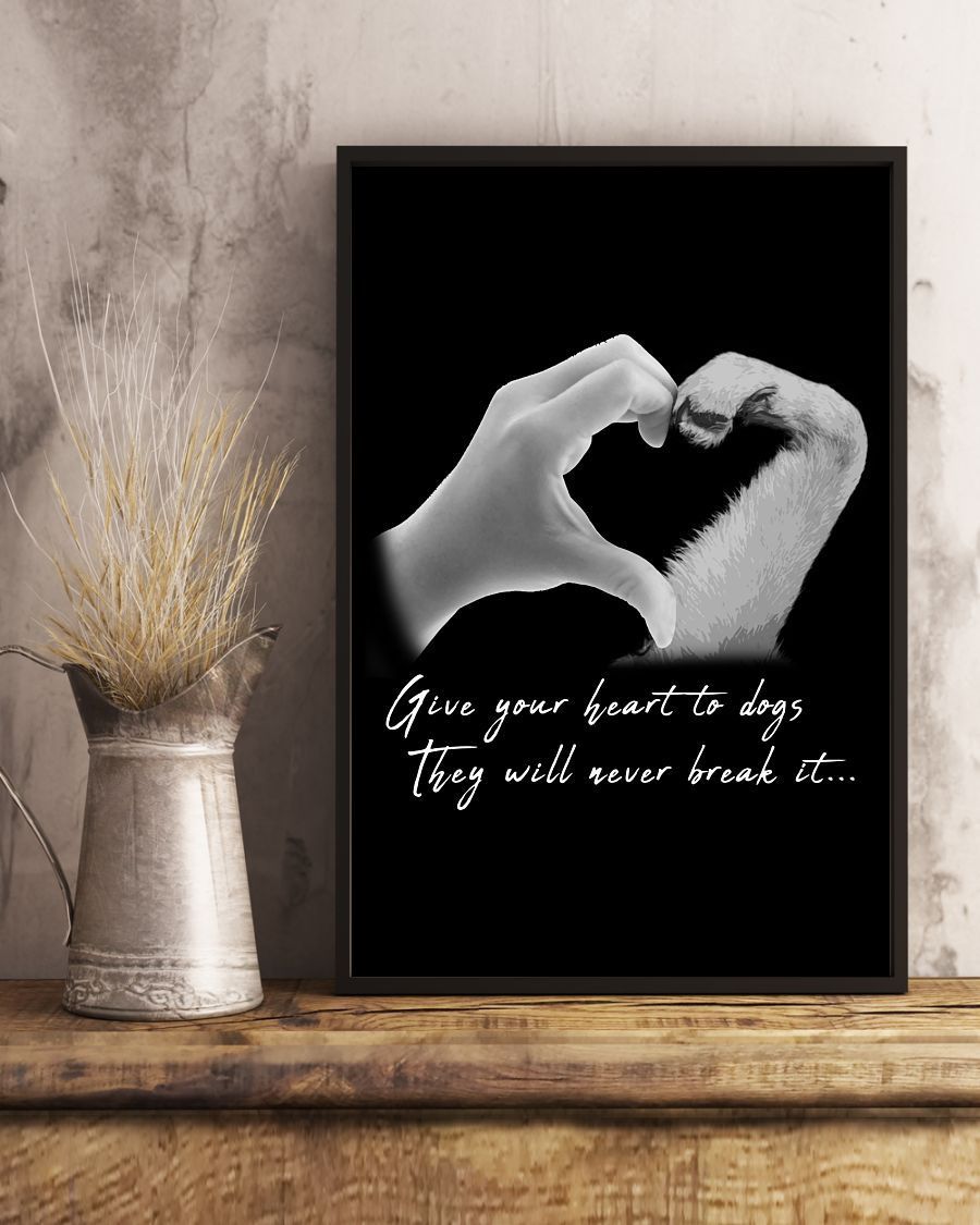 Golden Retriever Give Heart To Dogs Dog Mom Canvas And Poster Wall Decor Visual Art