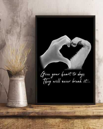 Golden Retriever Give Heart To Dogs Dog Mom Canvas And Poster Wall Decor Visual Art
