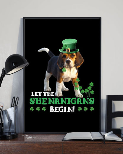 Beagle Let The Shenanigans Begins Beagle Mom Jl Canvas And Poster Wall Decor Visual Art