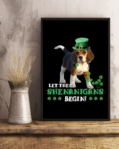 Beagle Let The Shenanigans Begins Beagle Mom Jl Canvas And Poster Wall Decor Visual Art
