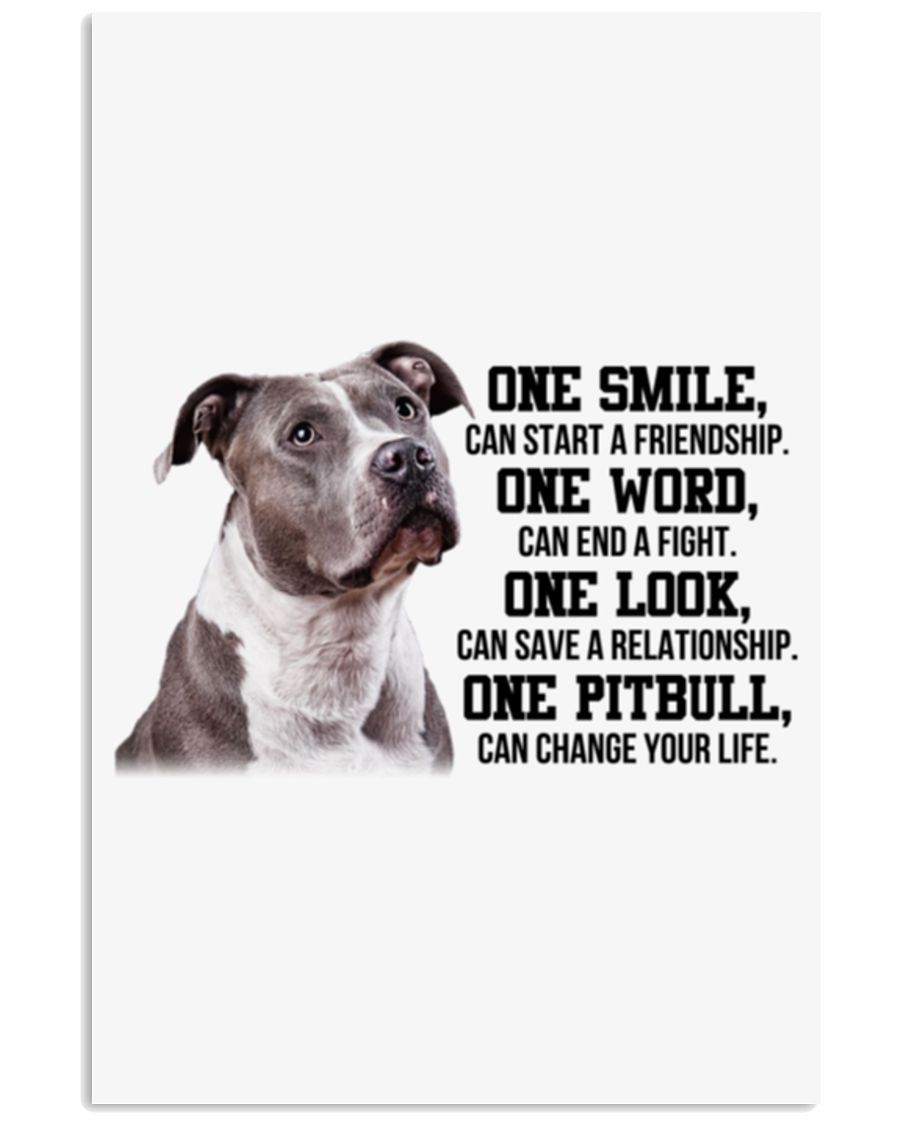 Pitbull Change Your Life Pitbull Lover Dog Mom Canvas And Poster Wall Decor Visual Art