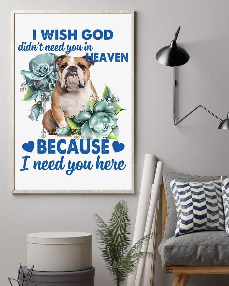 Bulldog I Need You Here Bulldog Lover Dog Mom Canvas And Poster Wall Decor Visual Art