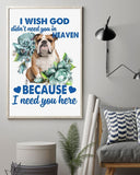 Bulldog I Need You Here Bulldog Lover Dog Mom Canvas And Poster Wall Decor Visual Art
