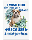 Bulldog I Need You Here Bulldog Lover Dog Mom Canvas And Poster Wall Decor Visual Art