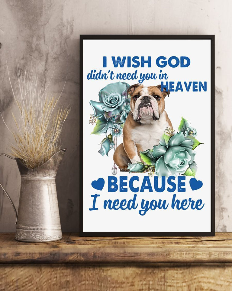 Bulldog I Need You Here Bulldog Lover Dog Mom Canvas And Poster Wall Decor Visual Art