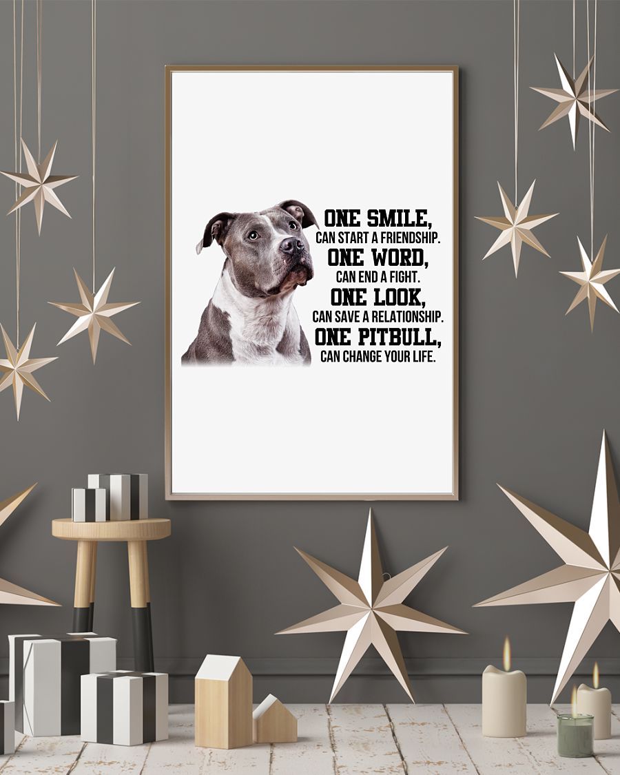 Pitbull Change Your Life Pitbull Lover Dog Mom Canvas And Poster Wall Decor Visual Art