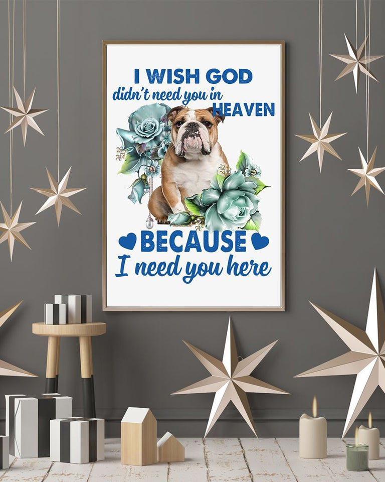 Bulldog I Need You Here Bulldog Lover Dog Mom Canvas And Poster Wall Decor Visual Art