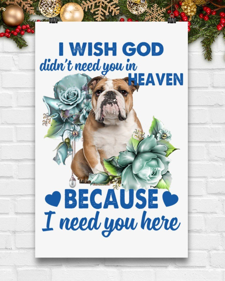 Bulldog I Need You Here Bulldog Lover Dog Mom Canvas And Poster Wall Decor Visual Art