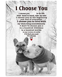 French Bulldog I Choose You Gift For Dog Mom Canvas And Poster Wall Decor Visual Art