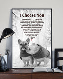 French Bulldog I Choose You Gift For Dog Mom Canvas And Poster Wall Decor Visual Art