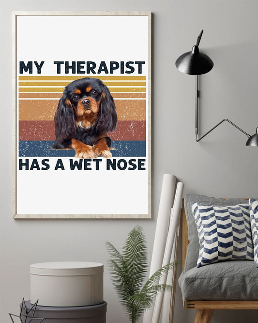 Cavalier King A Wet Nose Gift For Dog Mom Canvas And Poster Wall Decor Visual Art
