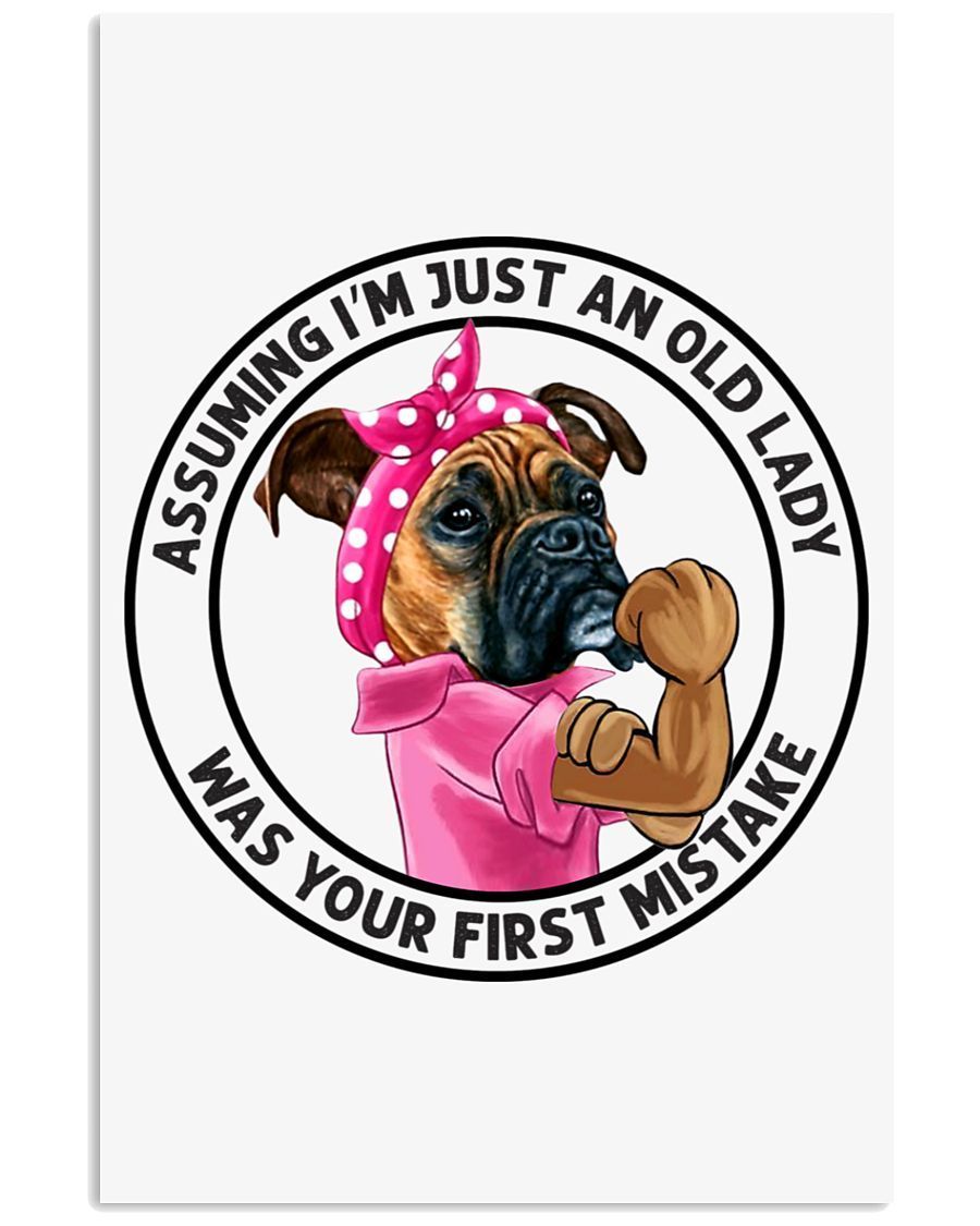 Boxer Your First Mistake Boxer Lover Dog Mom Canvas And Poster Wall Decor Visual Art