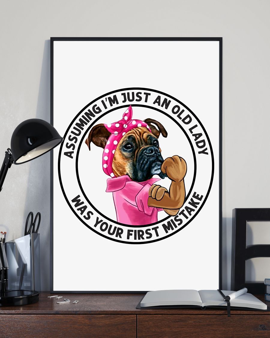 Boxer Your First Mistake Boxer Lover Dog Mom Canvas And Poster Wall Decor Visual Art