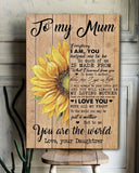 You Helped Me Portrait Canvas, Mother s Day Gift From Daughter To Mom, Wall Decor Visual Art, My Poster Wall