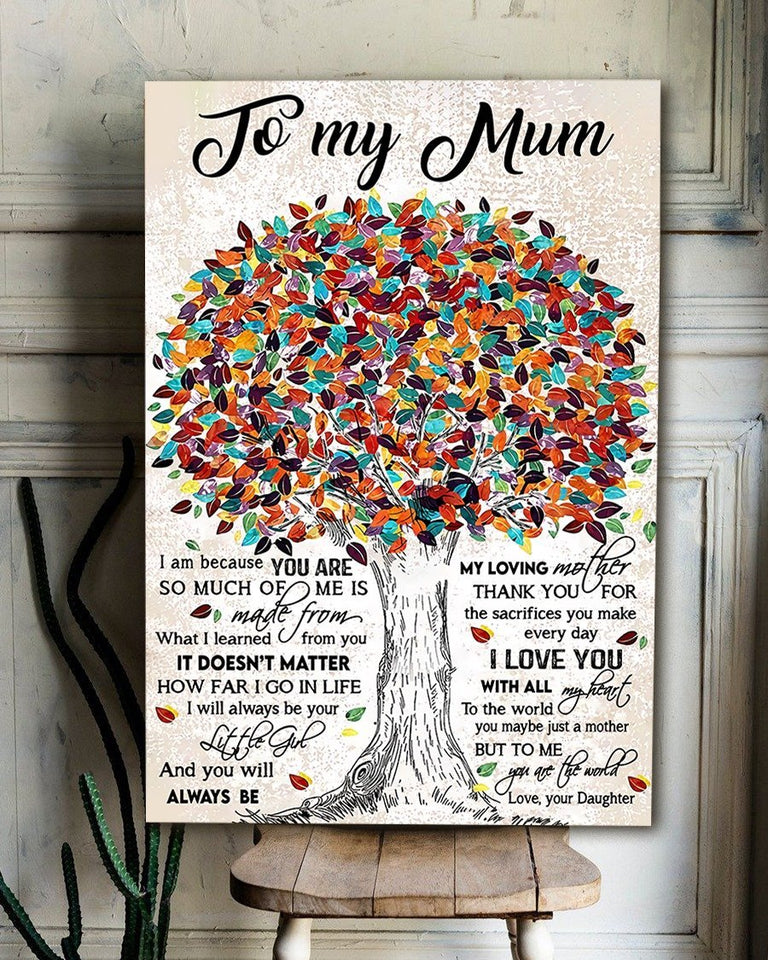 How Far I Go In Life Portrait Canvas, Mother s Day Gift From Daughter To Mom, Wall Decor Visual Art, My Poster Wall