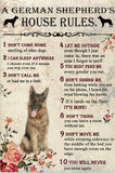 A German Shepherd's House Rules Canvas And Poster, Meaningful Gift, Wall Decor Visual Art, Art Poster, My Poster Wall