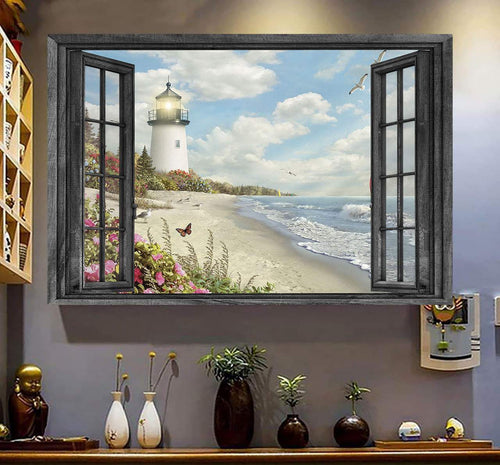 Beach Landscape Poster Canvas, Gift For Beach Lovers, Wall Decor Visual Art, Art Poster, My Poster Wall