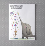 Showering You With Birthday Wishes Canvas And Poster, Wall Decor Visual Art, Art Poster, My Poster Wall