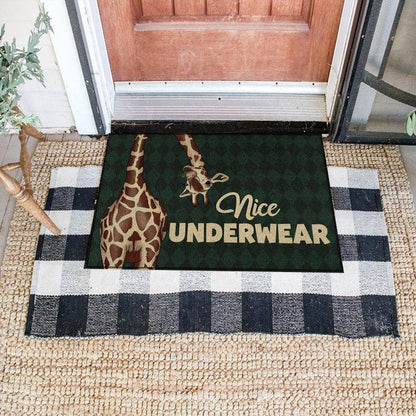 Giraffe Doormat, Funny Giraffe Doormat, Animal Funny Doormat, Funny Doormat, Welcome Mat, Hello Doormat, Pet Doormat, Home Doormat