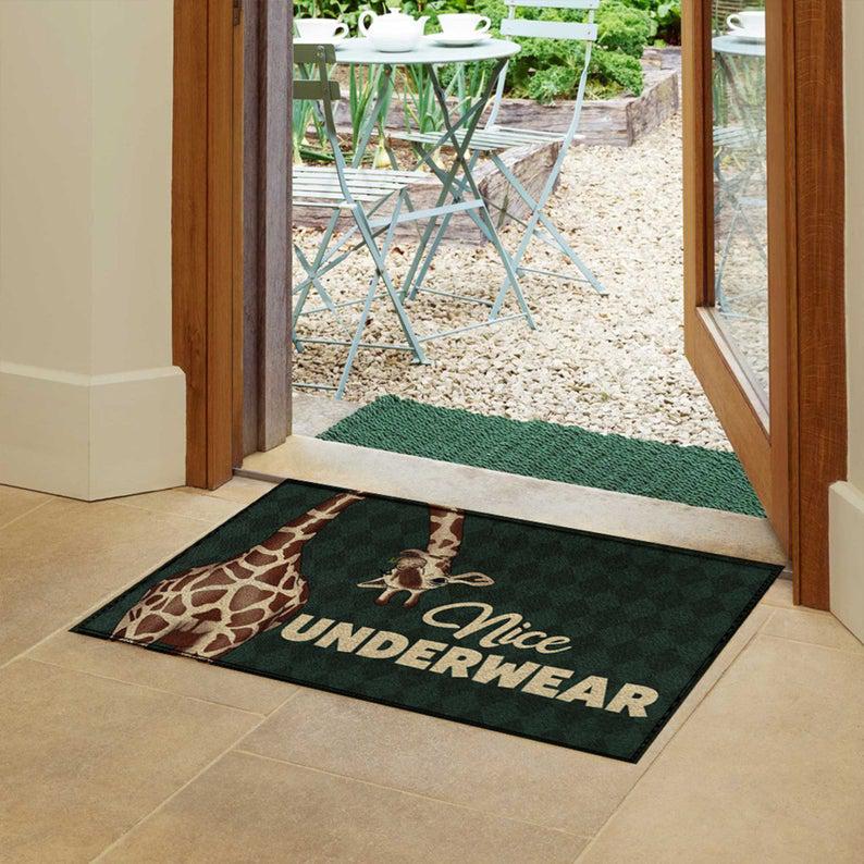 Giraffe Doormat, Funny Giraffe Doormat, Animal Funny Doormat, Funny Doormat, Welcome Mat, Hello Doormat, Pet Doormat, Home Doormat