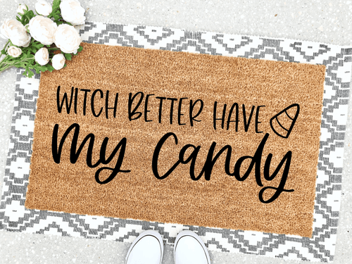 Outdoor Mat- Witch Better Have My Candy Halloween Themed Doormat Home Decor