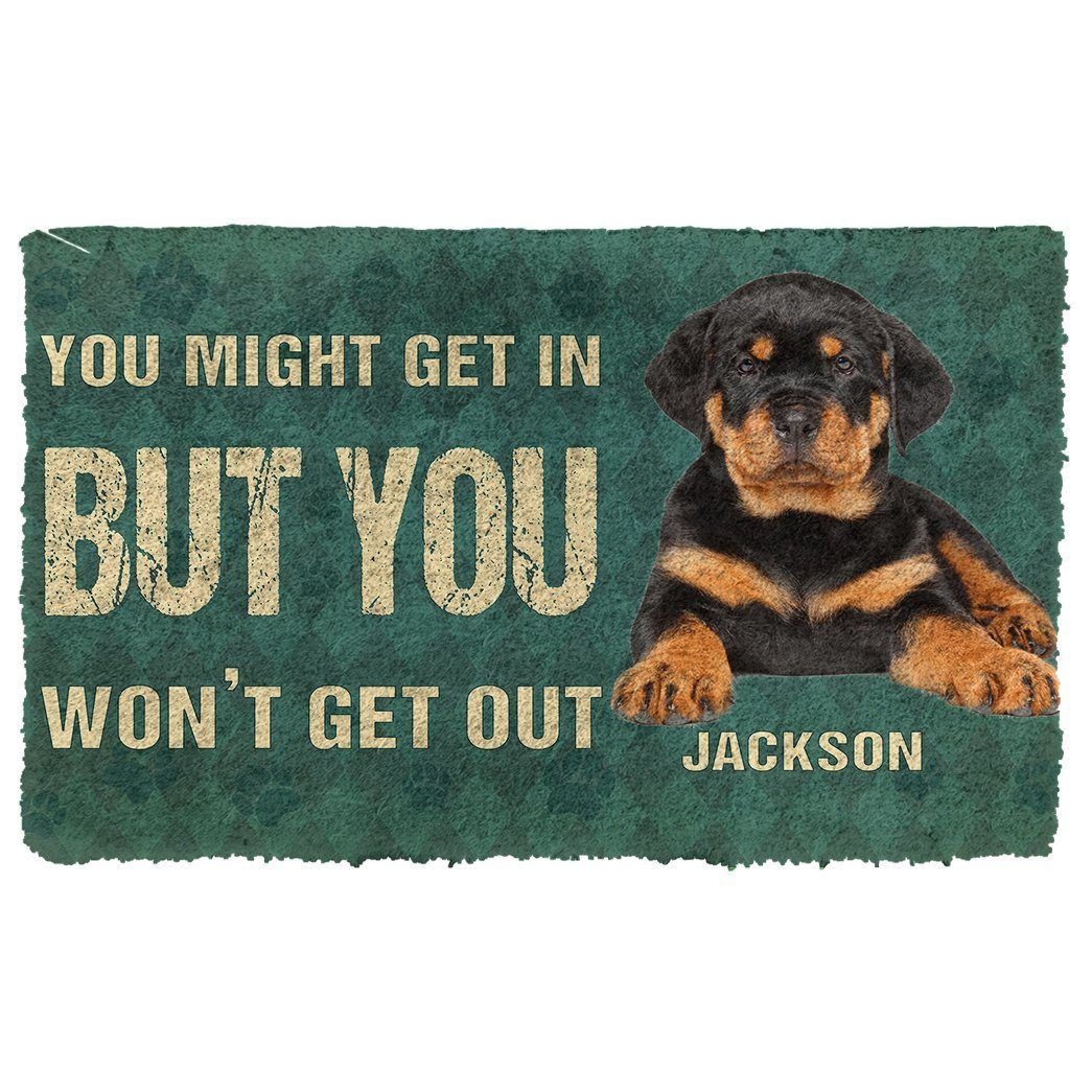 Dog Doormat 3D Keep Door Closed Rottweilers Dog Custom Gender Doormat