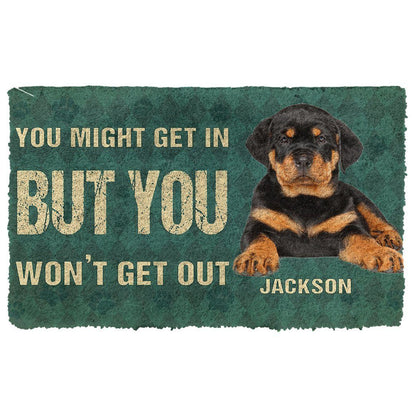 Dog Doormat 3D Keep Door Closed Rottweilers Dog Custom Gender Doormat