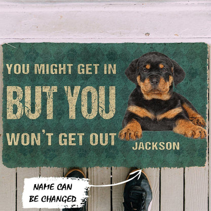 Dog Doormat 3D Keep Door Closed Rottweilers Dog Custom Gender Doormat