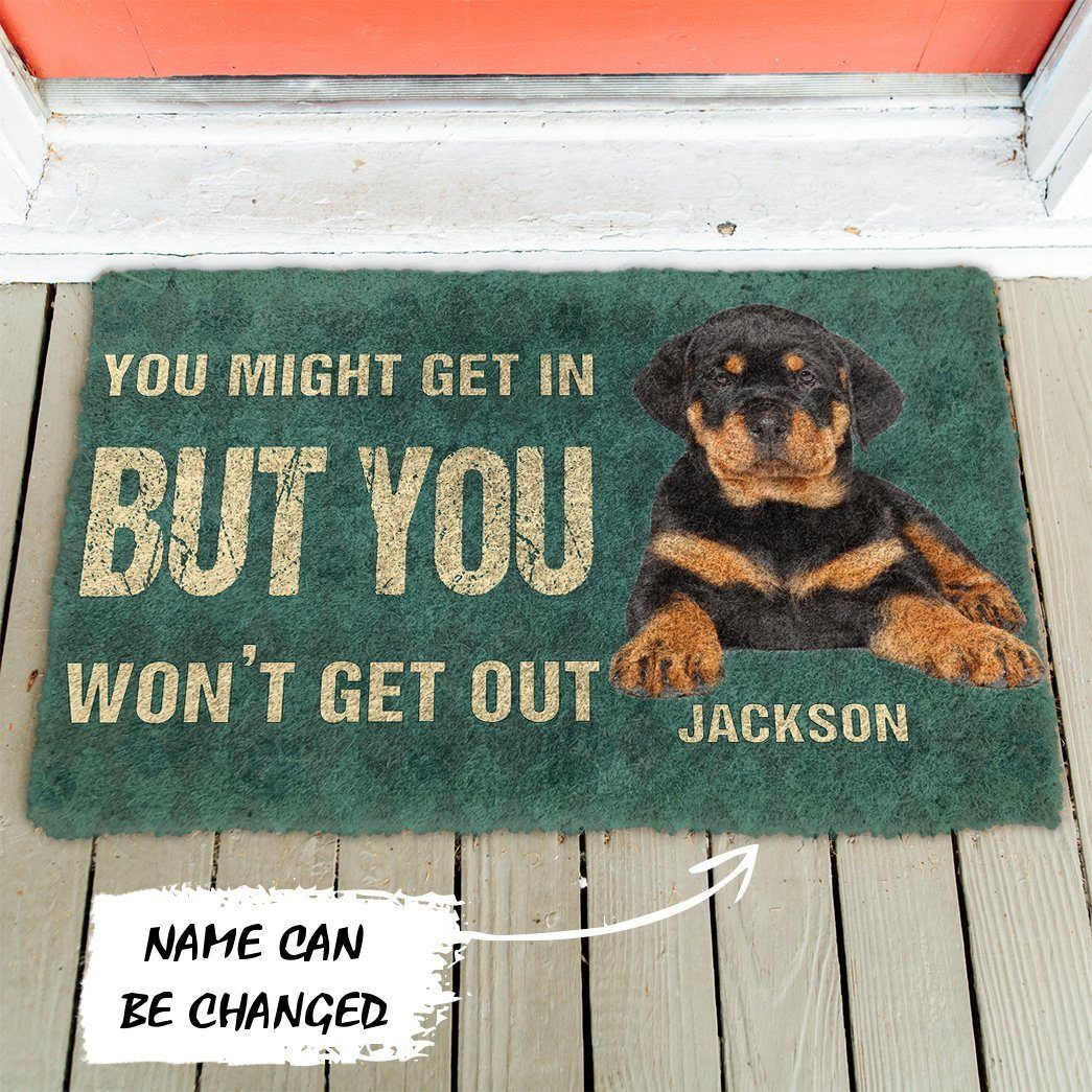 Dog Doormat 3D Keep Door Closed Rottweilers Dog Custom Gender Doormat