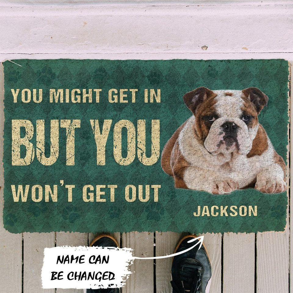 Dog Doormat 3D Keep Door Closed Bulldogs Dog Custom Gender Doormat