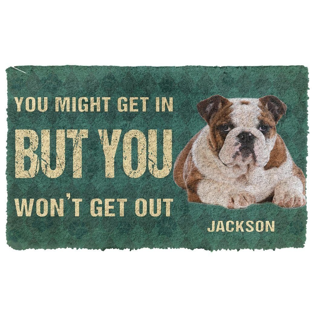 Dog Doormat 3D Keep Door Closed Bulldogs Dog Custom Gender Doormat