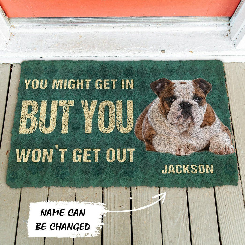 Dog Doormat 3D Keep Door Closed Bulldogs Dog Custom Gender Doormat