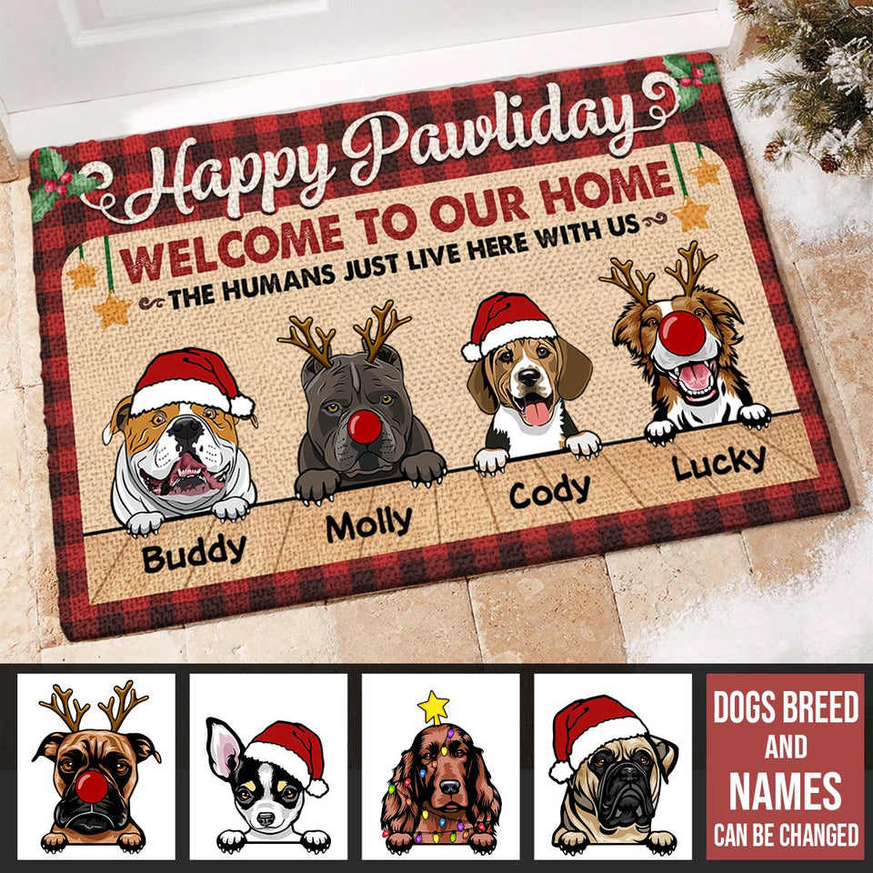 Happy Pawliday - Personalized Doormat