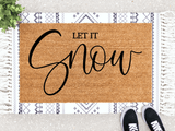 Outdoor Mat- Let It Snow Time Of Winter Doormat Home Decor