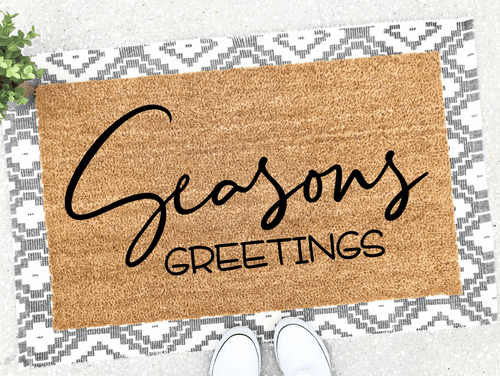 Outdoor Mat- Seasons Greetings Happy Holiday Doormat Home Decor