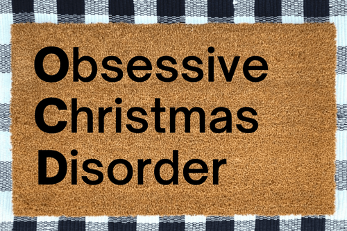 Outdoor Mat- Obsessive Christmas Disorder Vintage Style Door Mat Home Decor