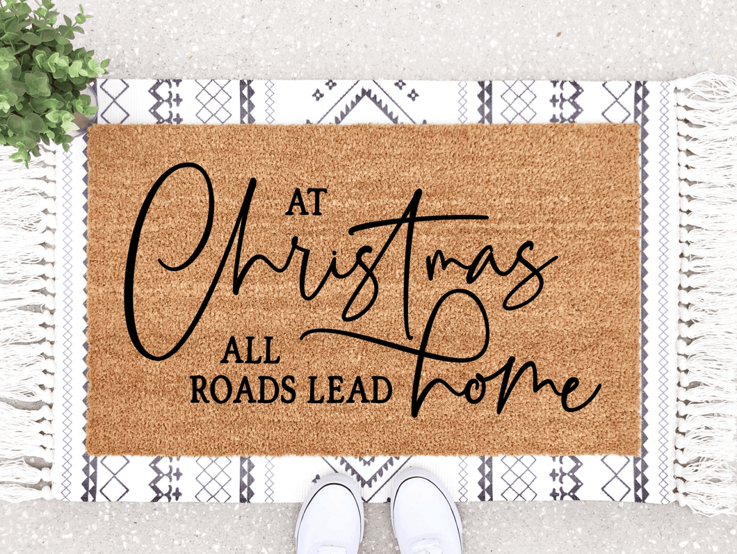Outdoor Mat- Doormat Home Decor At Christmas All Roads Lead Home