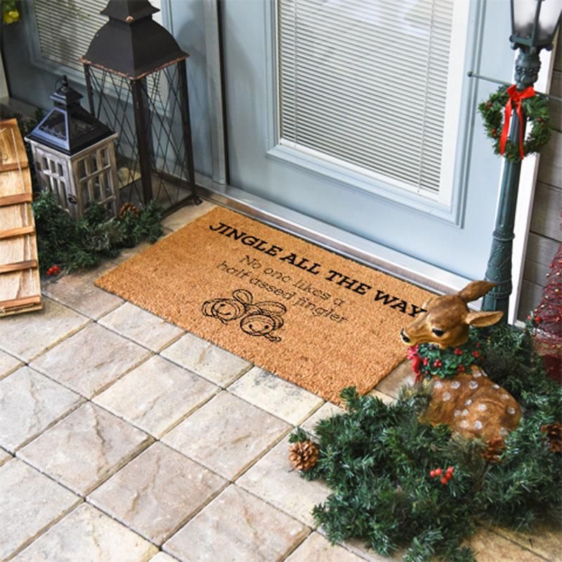 Outdoor Mat- Jingle All The Way Classic Background Door Mat Home Decor